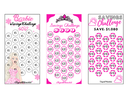 Pink Barbie Savings Challenges