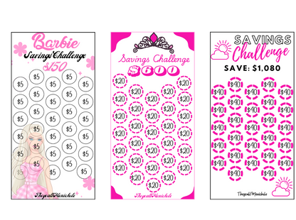 Pink Barbie Savings Challenges