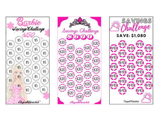 Pink Barbie Savings Challenges